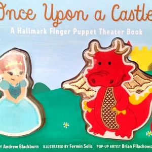 NWT ONCE UPON A CASTLE Hallmark Finger Puppet Theater Book + 2 Finger Puppets